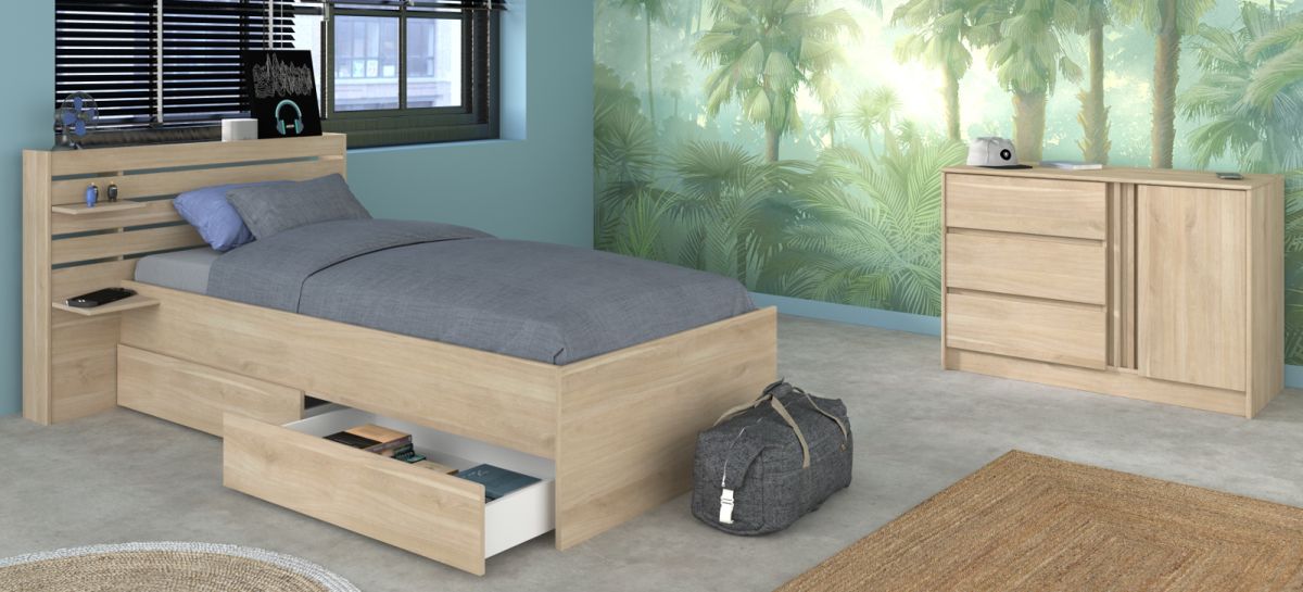 Parisot Kinderzimmer Escale in Eiche japanisch Jugendzimmer Set 2-tlg.