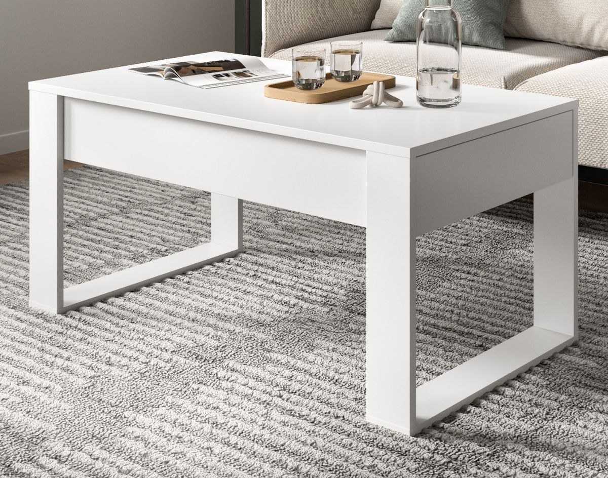 Couchtisch Jonte in weiß 110 x 60 cm