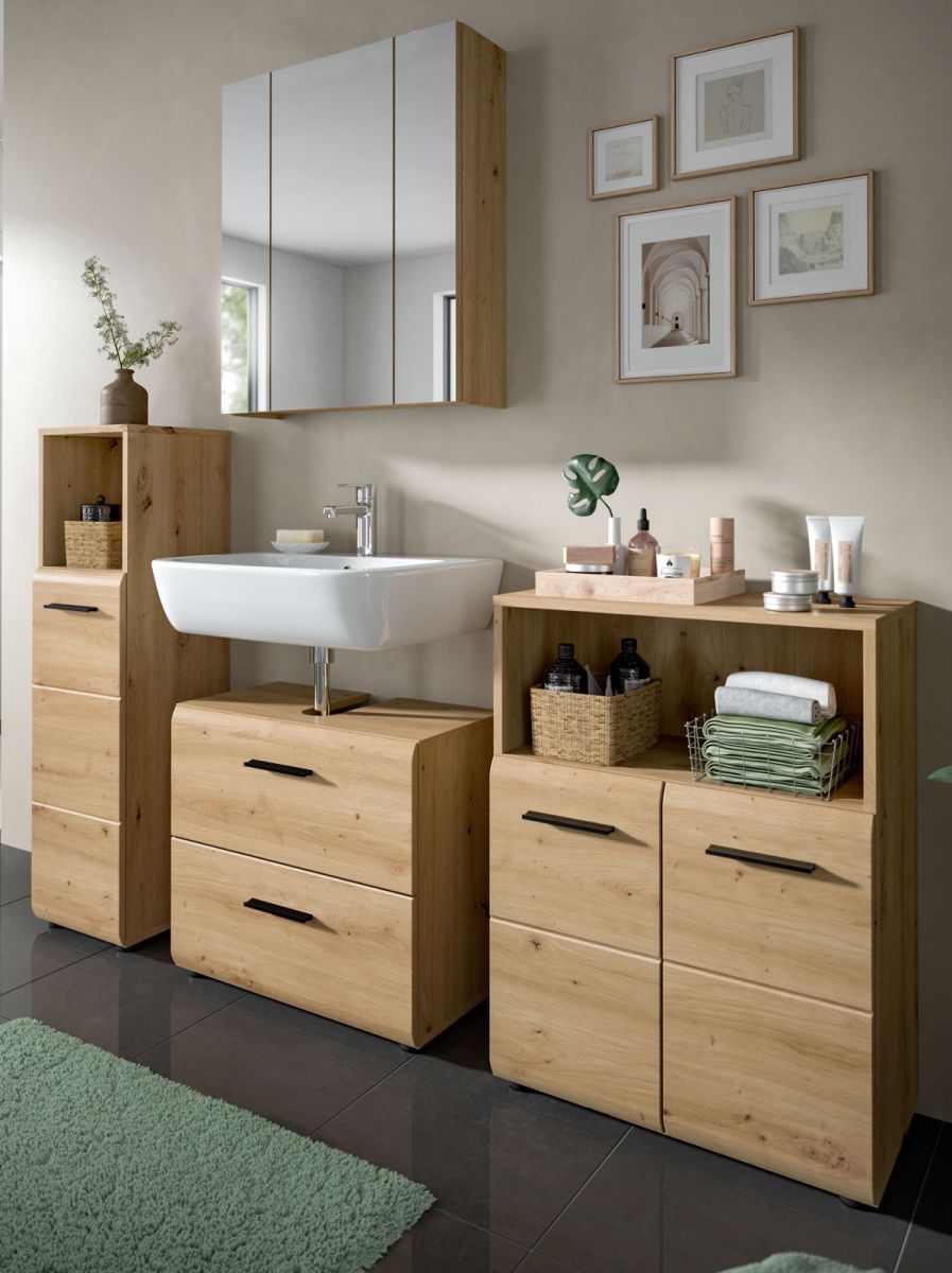 Badmöbel Set Cover in Eiche 4-teilig 180 cm
