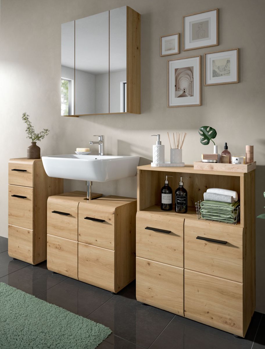 Badmöbel Set Cover in Artisan Eiche 4-teilig 180 cm