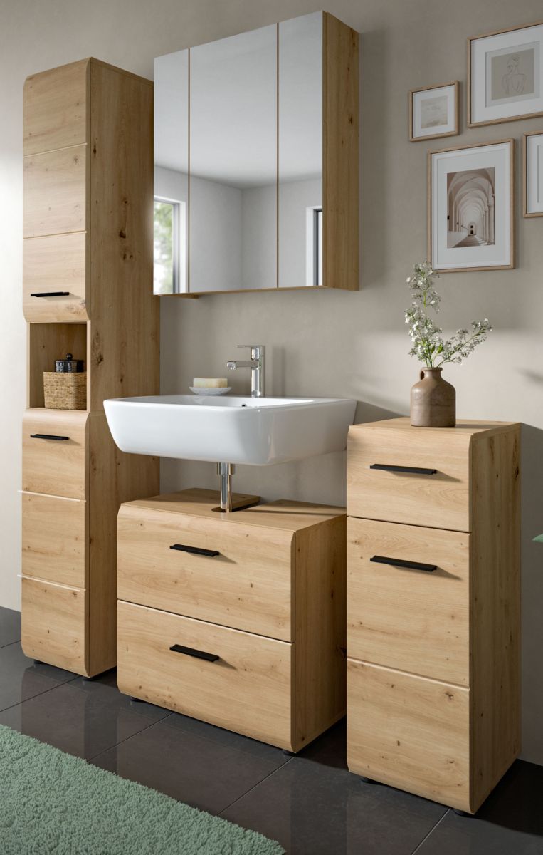 Badmöbel Set Cover in Eiche 4-teilig 150 cm