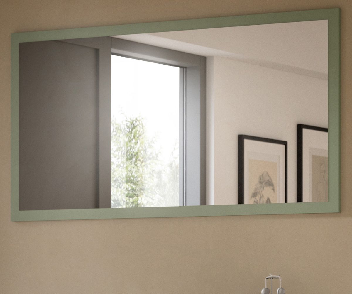 Garderobenspiegel Loreno in grün 106 x 55 cm
