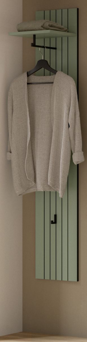 Garderobenpaneel Loreno in grün 31 x 160 cm