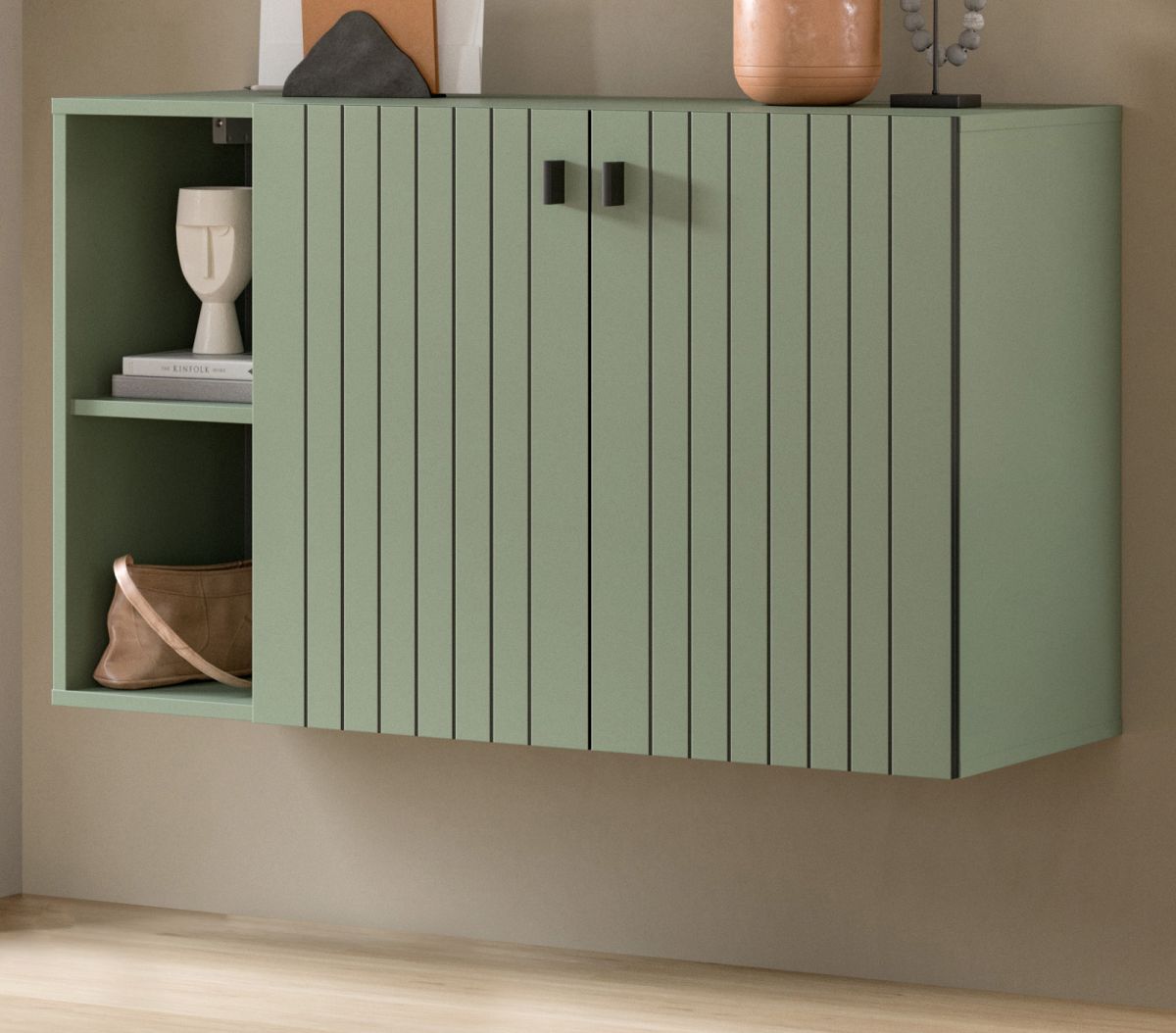 Flurkommode hängend Loreno in grün 106 cm
