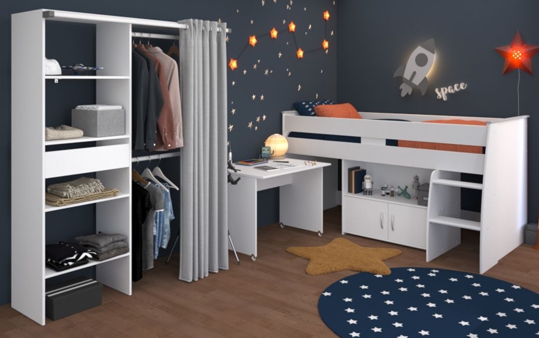 Parisot Kinderzimmer und Jugendzimmer Reverse in weiß Set 2-tlg.