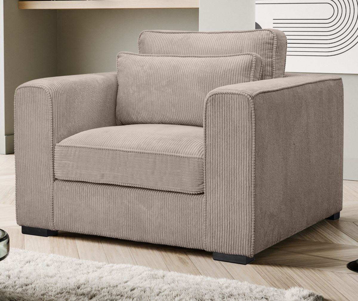 Sessel Canedo in beige-braun 120 cm