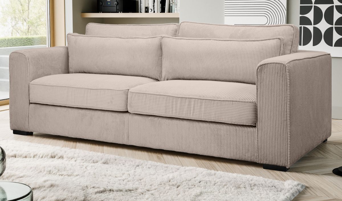 Sofa Canedo in beige-braun 3-Sitzer 241 cm