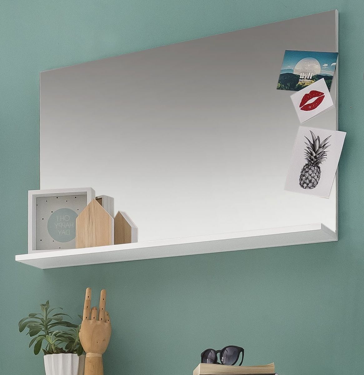 Spiegel Amanda weiß Hochglanz