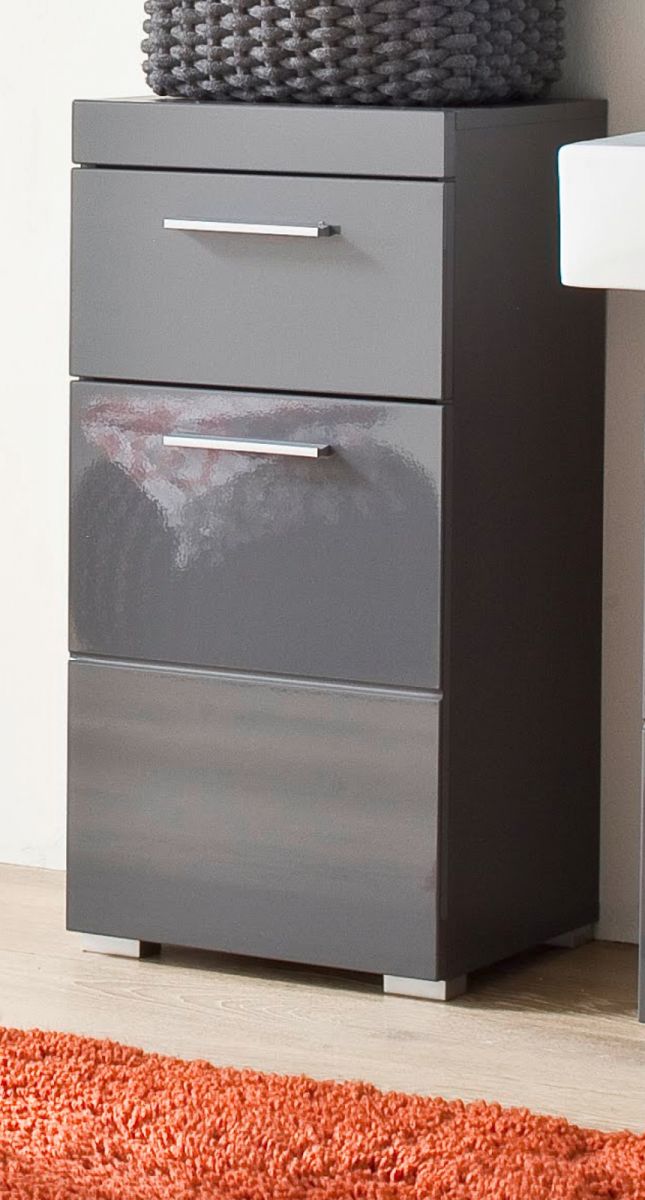 Badmöbel Unterschrank Amanda Hochglanz grau 37 x 79 cm