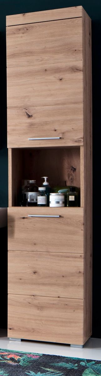Hochschrank Badmöbel Amanda Eiche 37 cm