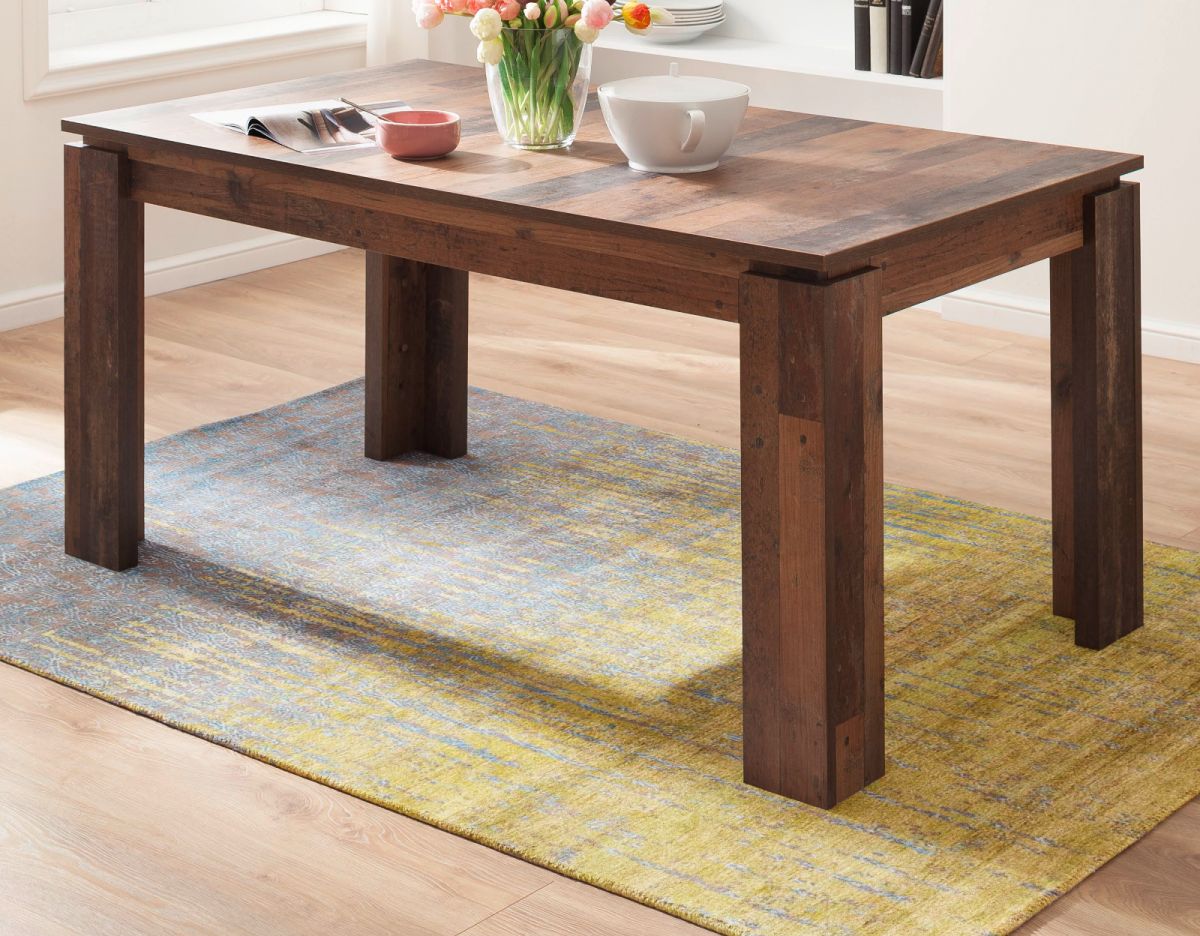 Esstisch Indy Old Used Wood Shabby ausziehbar 160 cm