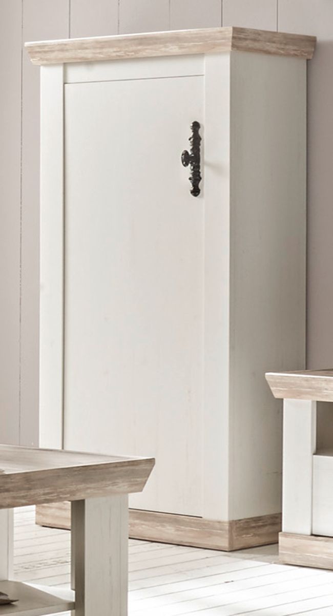 Kommode Rovola in Pinie weiß Landhaus 71 x 146 cm