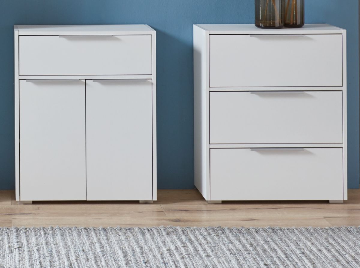Badezimmer 2 x Kommode weiß je 61 x 76 cm