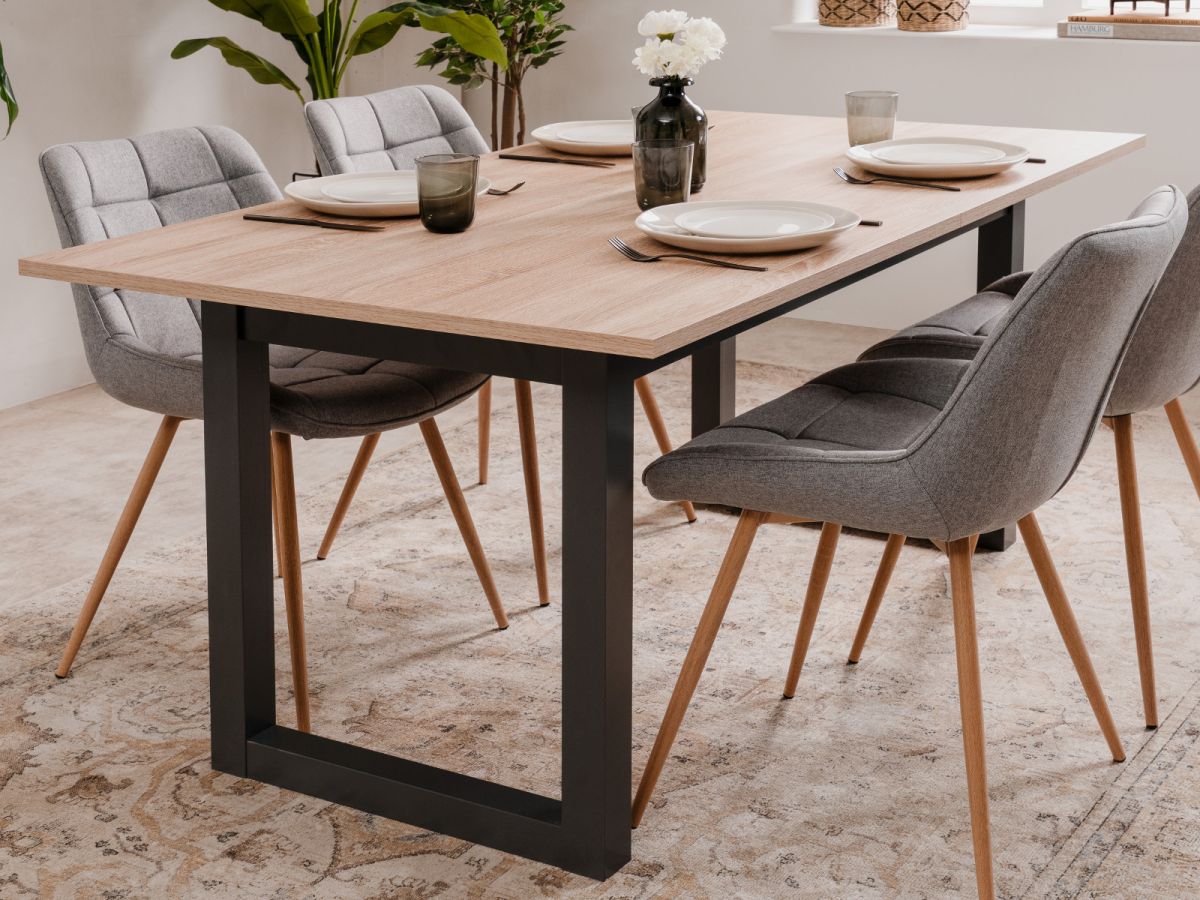 Esstisch Malta in Sonoma Eiche und Anthrazit ausziehbar 160 - 200 x 90 cm