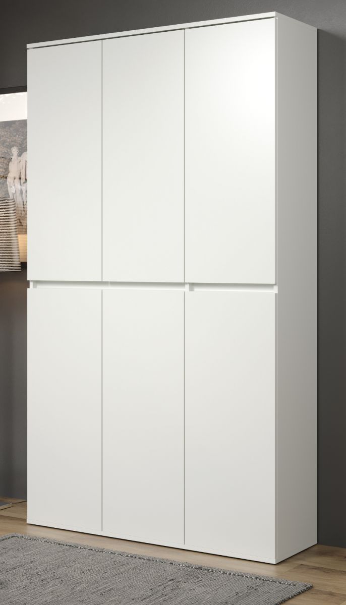 Garderobenschrank Nevada weiß Schuhschrank 111 cm