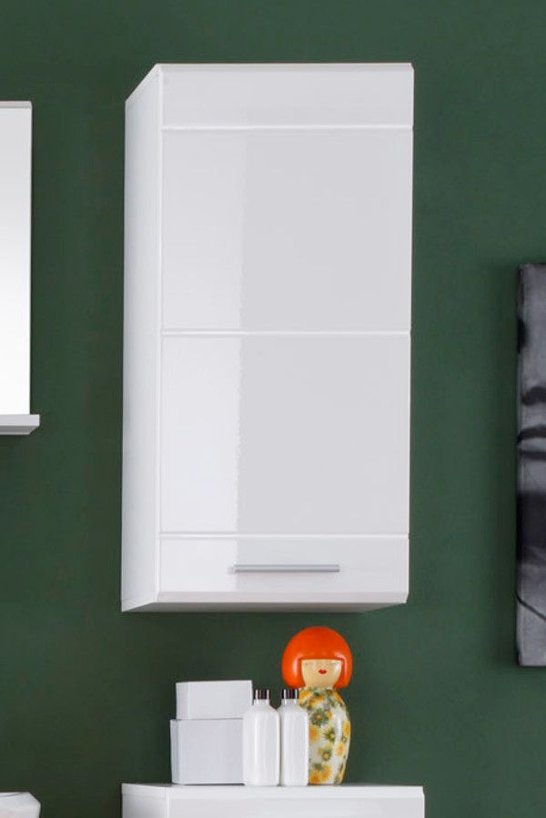 Badmöbel Badezimmer Hängeschrank Mezzo weiß Hochglanz