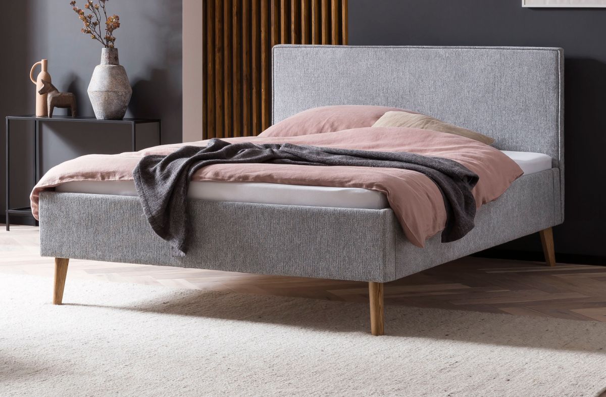 Polsterbett Stormy in grau Liegefläche 140 x 200 cm