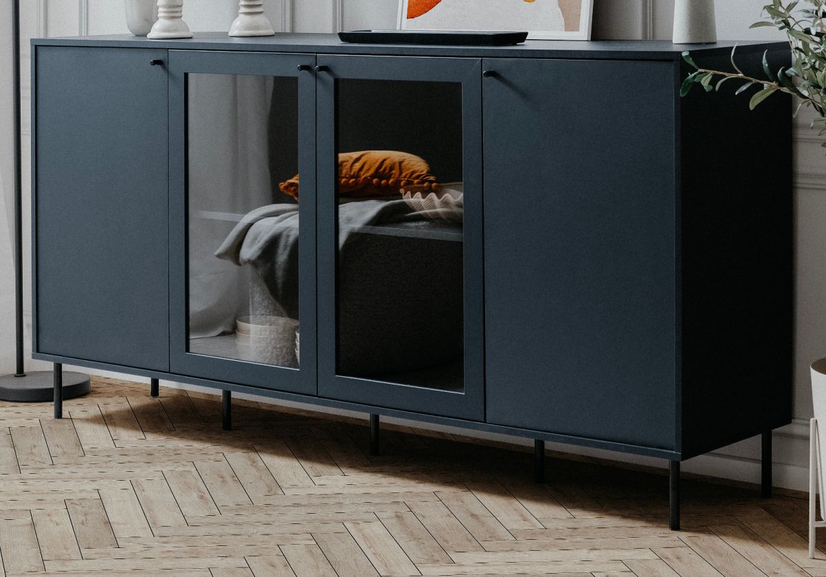 Sideboard Barina in blau 180 x 90 cm