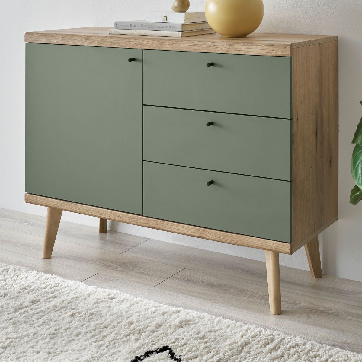 Sideboard Juna in Salbei und Eiche Evoke 107 cm