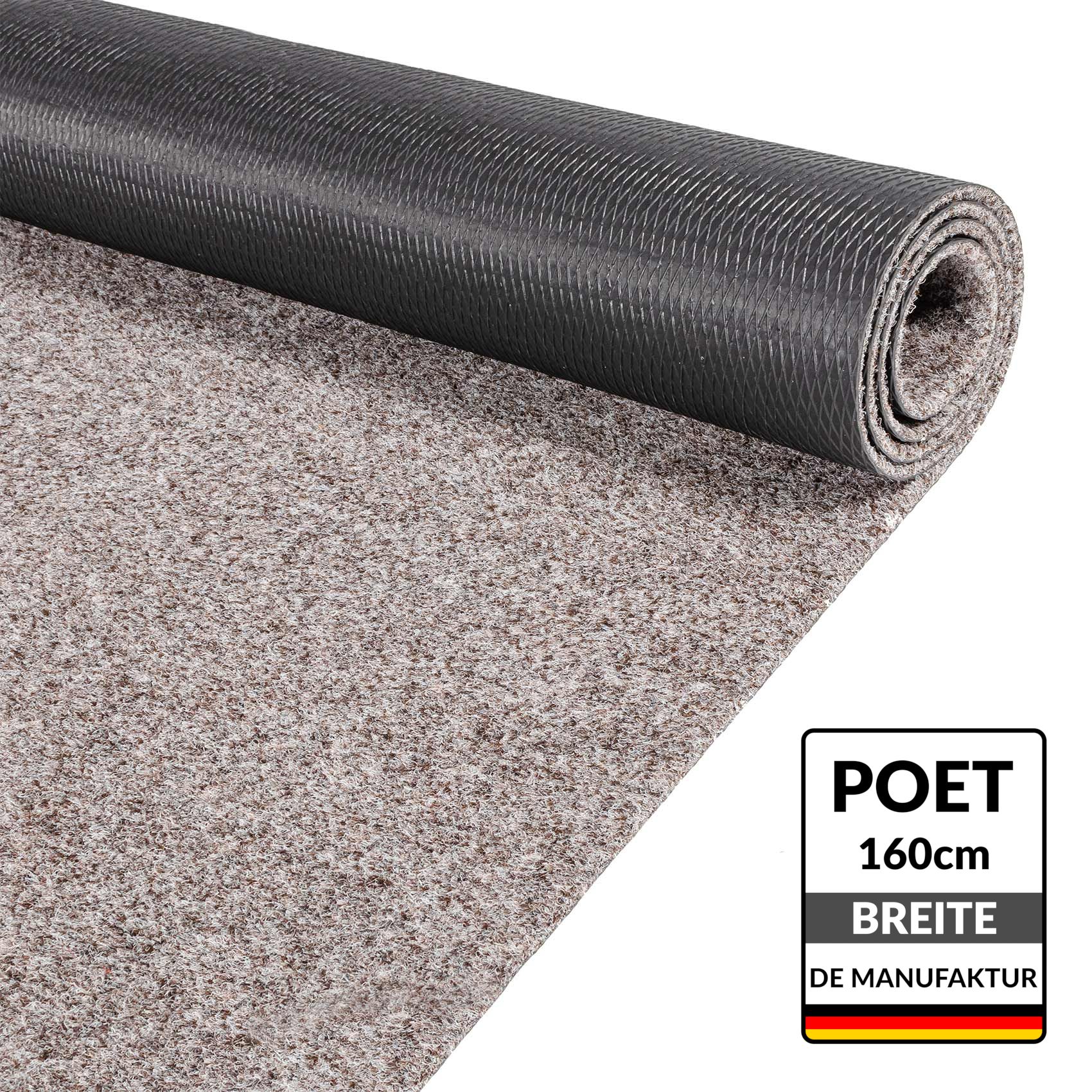 Teppich läufer Sauberlaufmatte Schmutzfangläufer Läufer Flur Poet Beige Breite 160cm Meterware 100 x 160 cm
