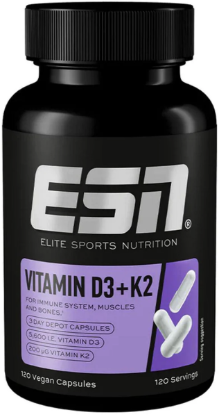Vitamin D3+K2 (120 Caps), ESN