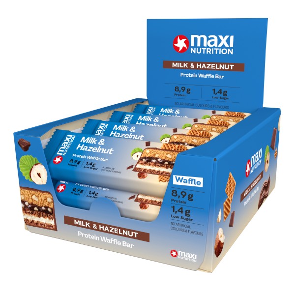 Milky Waffle Protein Bar (12x40g), Maxi Nutrition