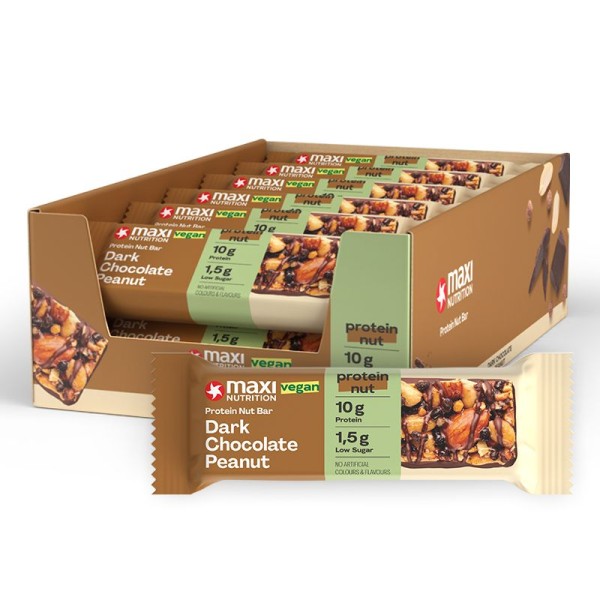 Protein Nut Bar Box (12x46g) - MHD 30.09.25, Maxi Nutrition