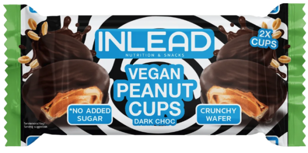 Peanut Cups Dark Choc Vegan (50g), Inlead Nutrition