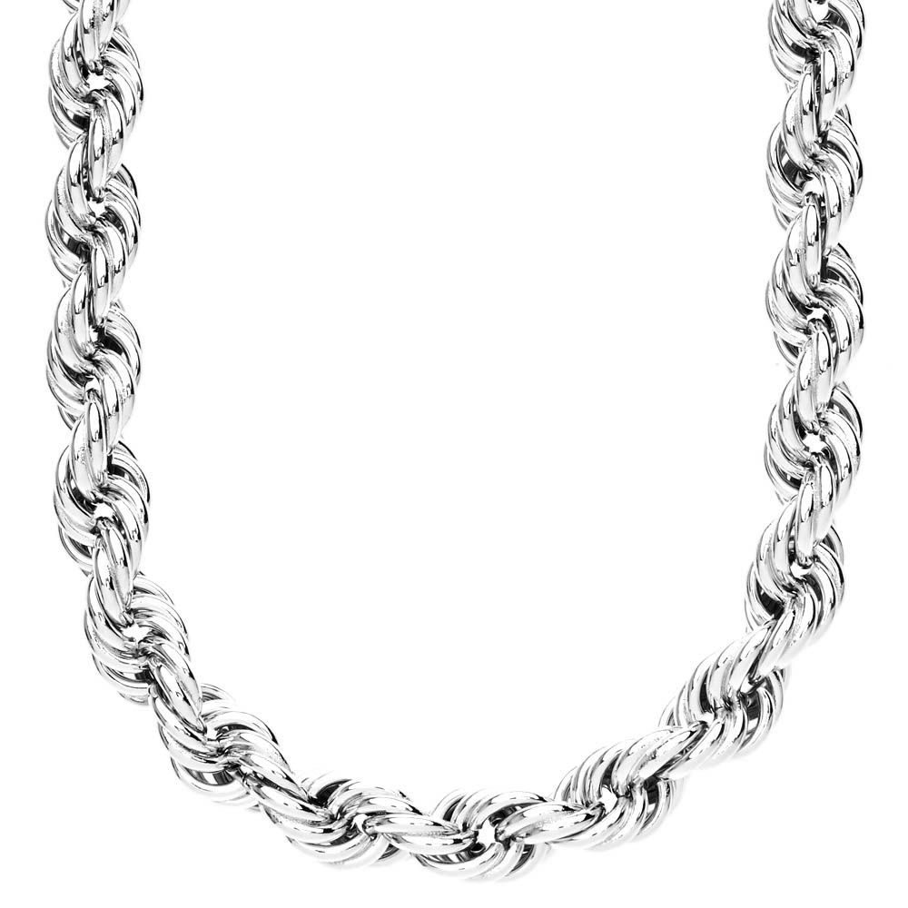 Heavy Rope Twisted Kordelkette - 10mm silber