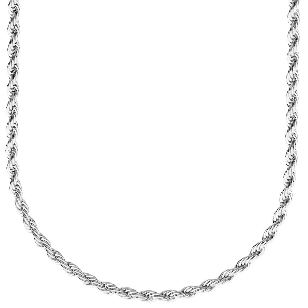 Fashion Unisex Rope Kordelkette - 3mm silber