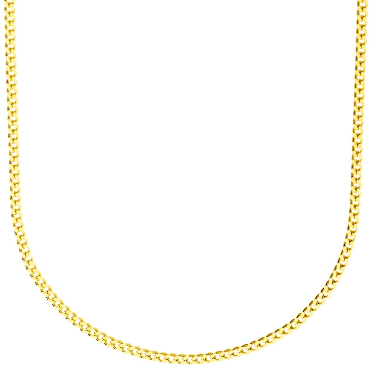 Sterling 925er Silber Panzerkette - CURB 2mm gold