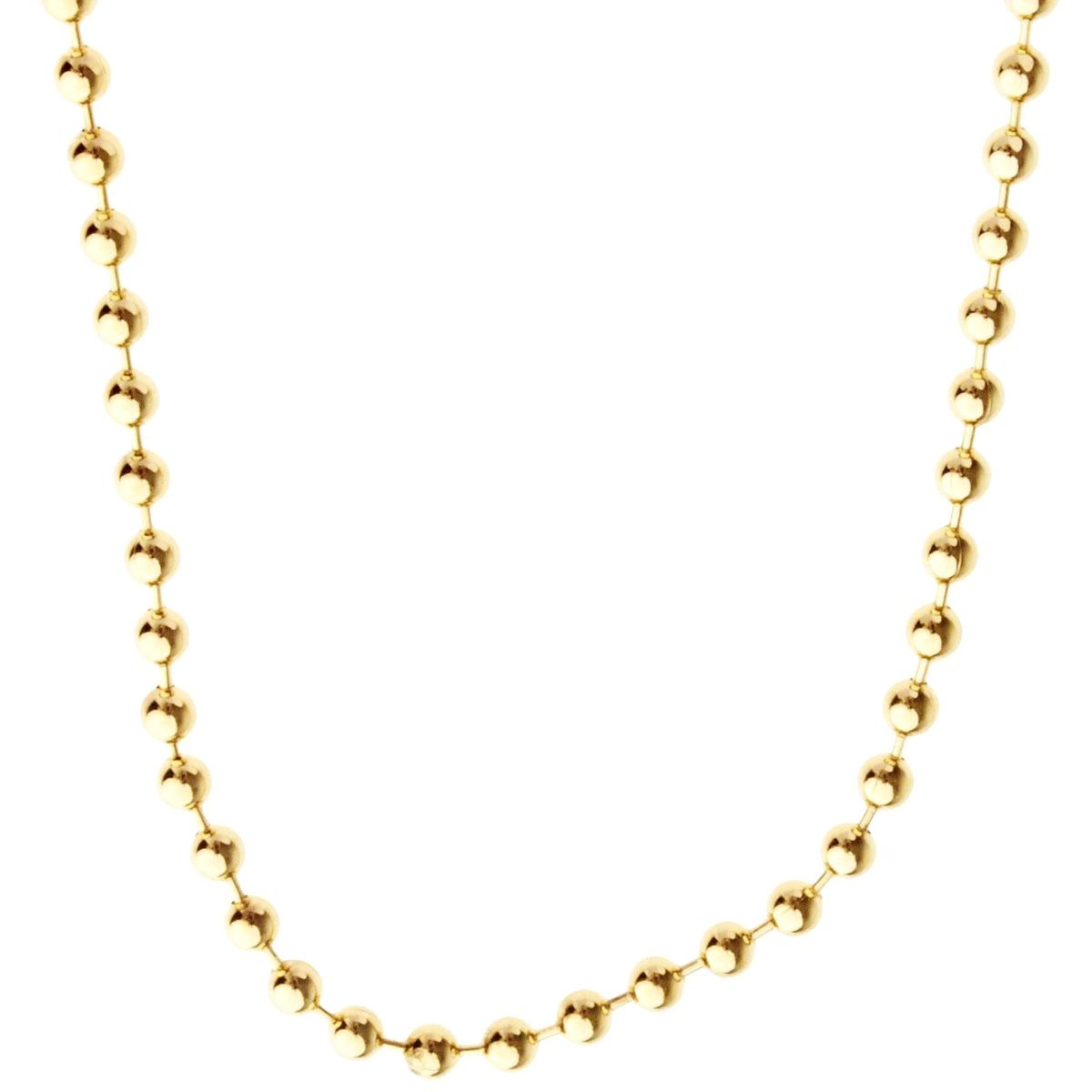 925 Sterling Silver Bling Chain - BALL 4mm gold