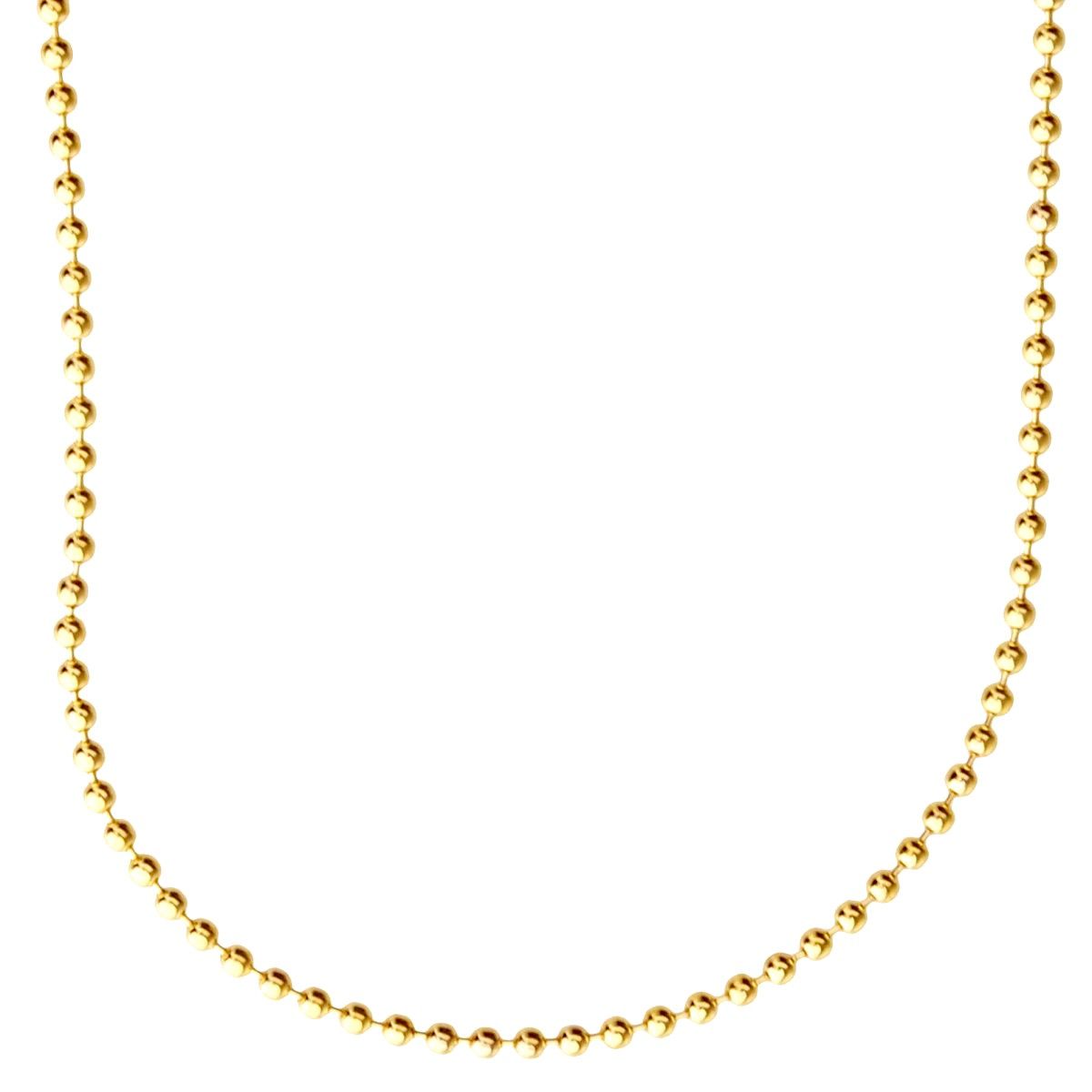 Sterling 925er Silber Bling Kugelkette - BALL 2mm gold