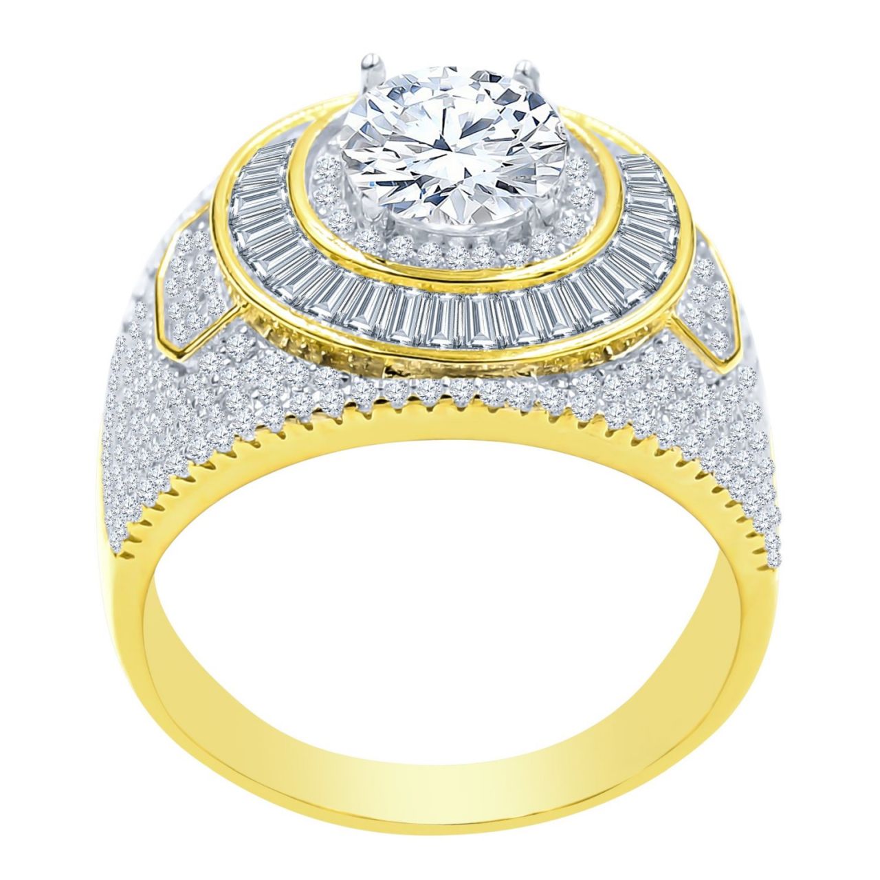 Sterling 925er Silber Micro Pave Ring - CONVEX