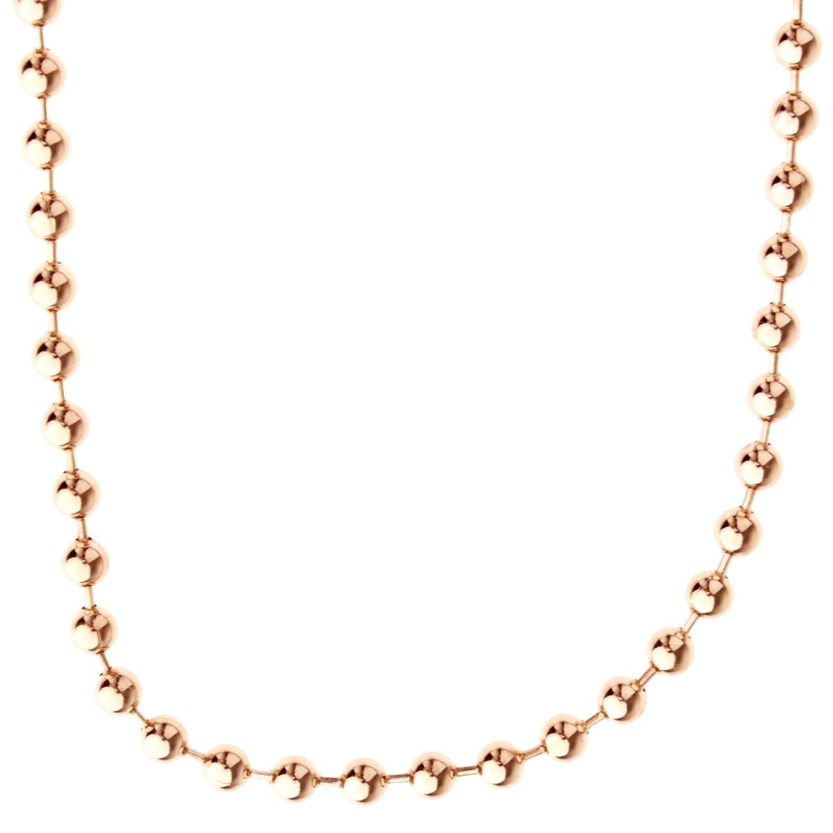 925 Sterling Silver Bling Chain - BALL 4mm rose gold
