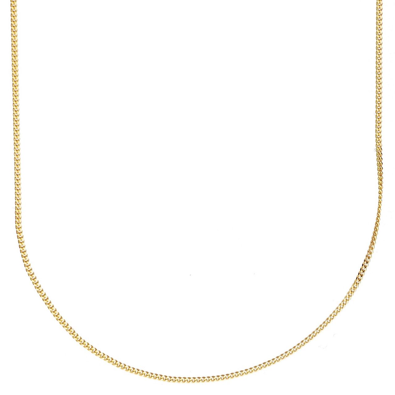 Sterling 925er Silber Panzerkette - CURB 1mm gold