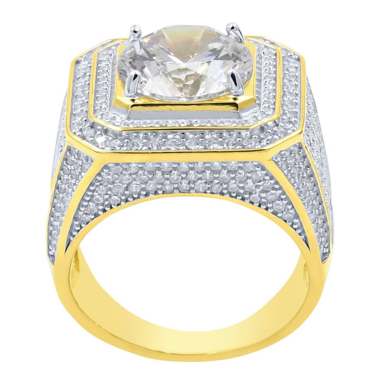 Sterling 925er Silber Iced Out Ring - PALATIAL