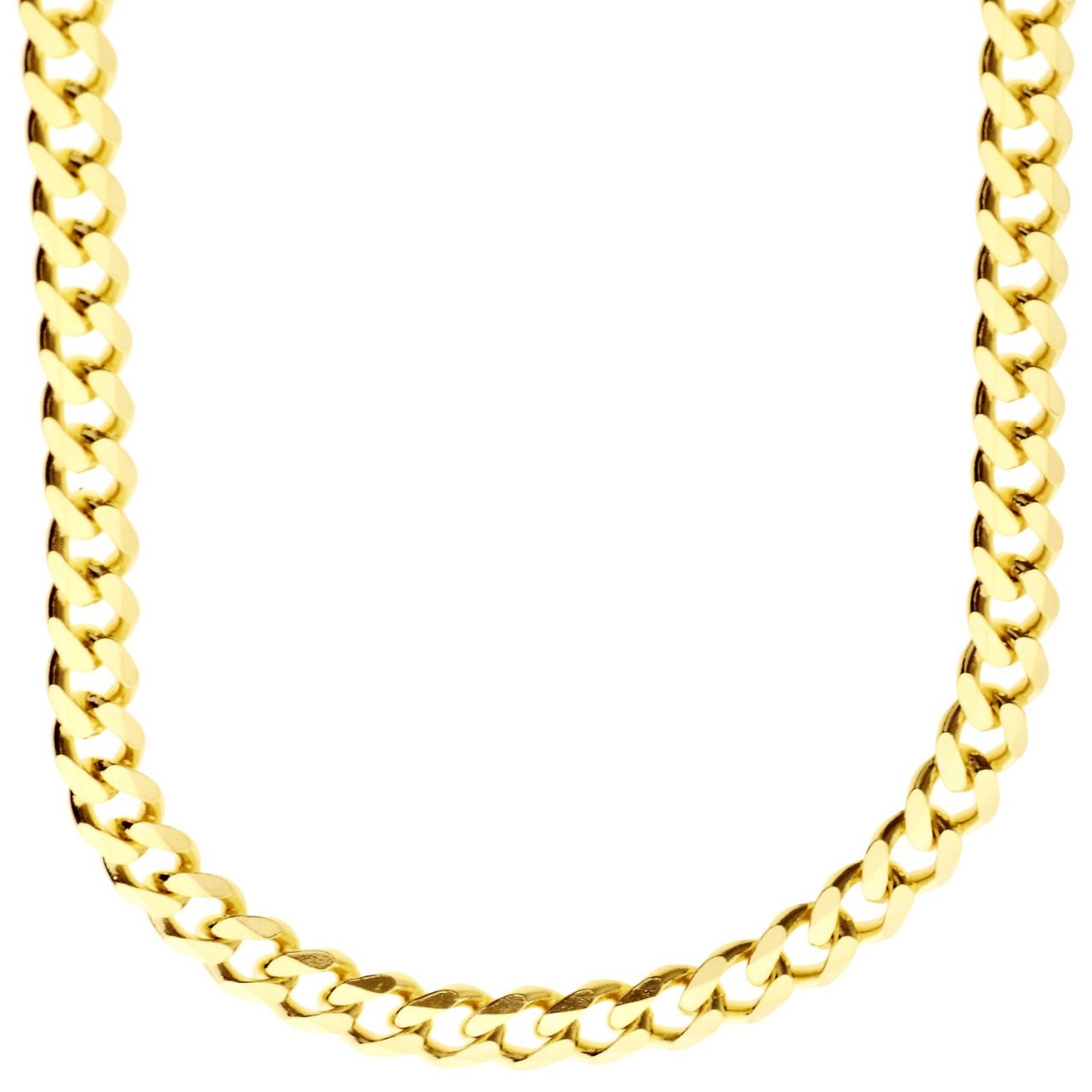 Sterling 925er Silber Panzerkette - CURB 6,7mm gold