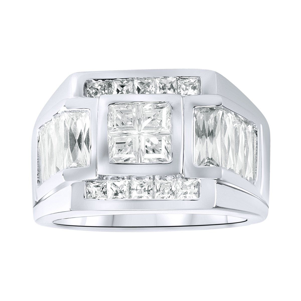 Sterling 925er Silber Pave Ring - SPORTY
