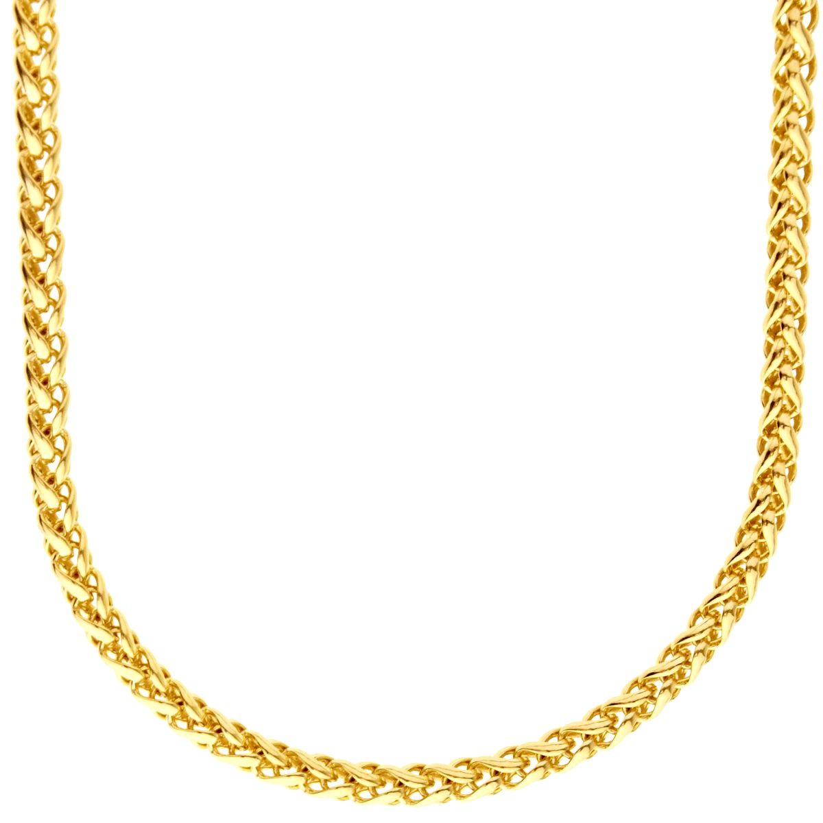 Sterling 925er Silber Bling Weizenkette - SPIGA 4mm gold