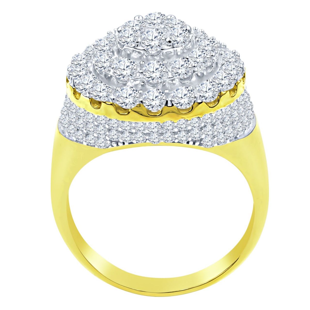 Sterling 925er Silber Iced Out Ring - BAROQUE