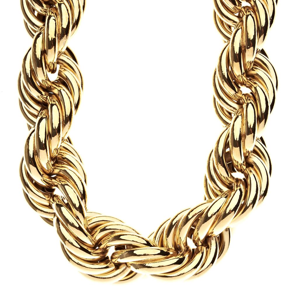 Heavy Rope DMC Style Hip Hop Kordelkette - 30mm gold 60cm