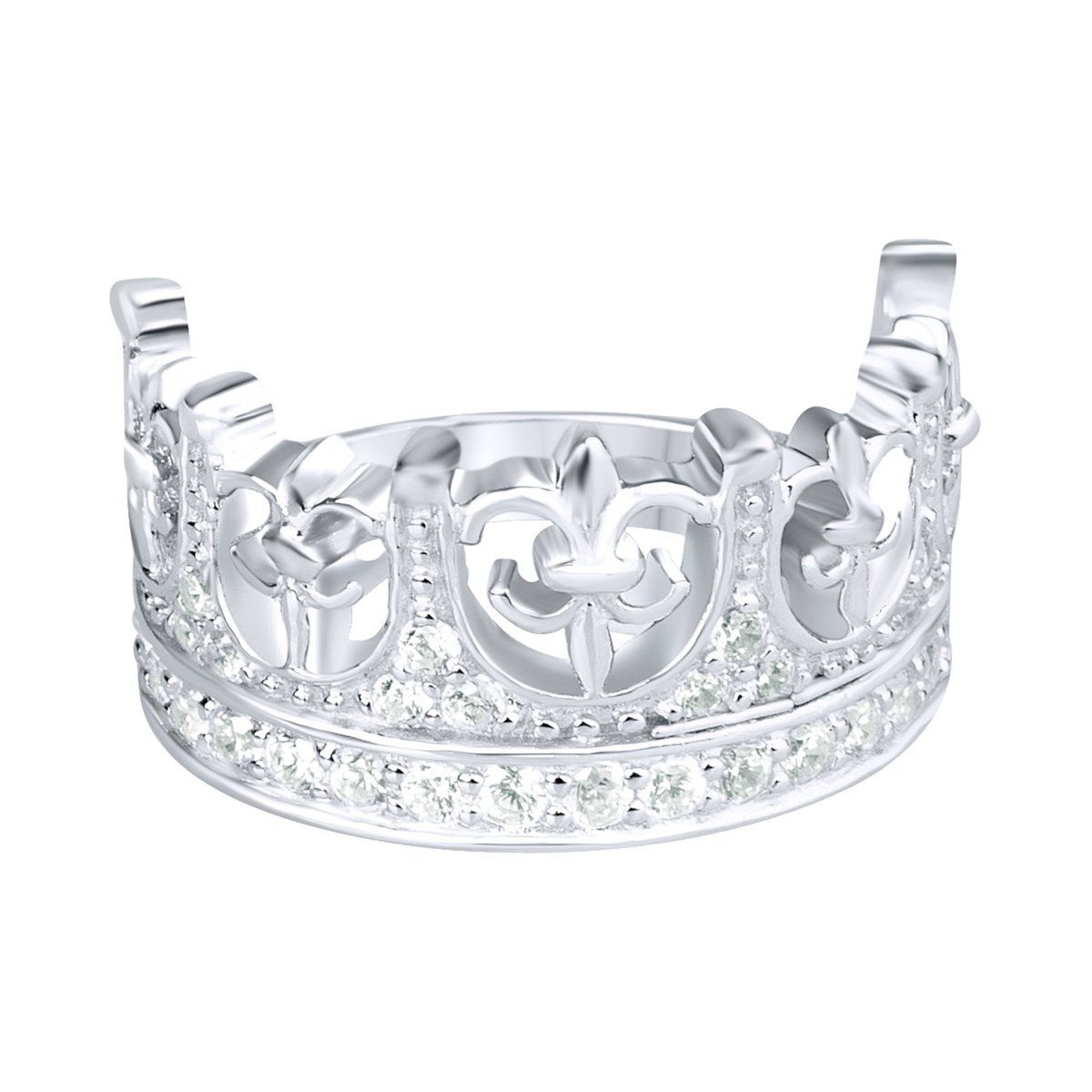 Sterling 925er Silber Pave Ring - KING CROWN
