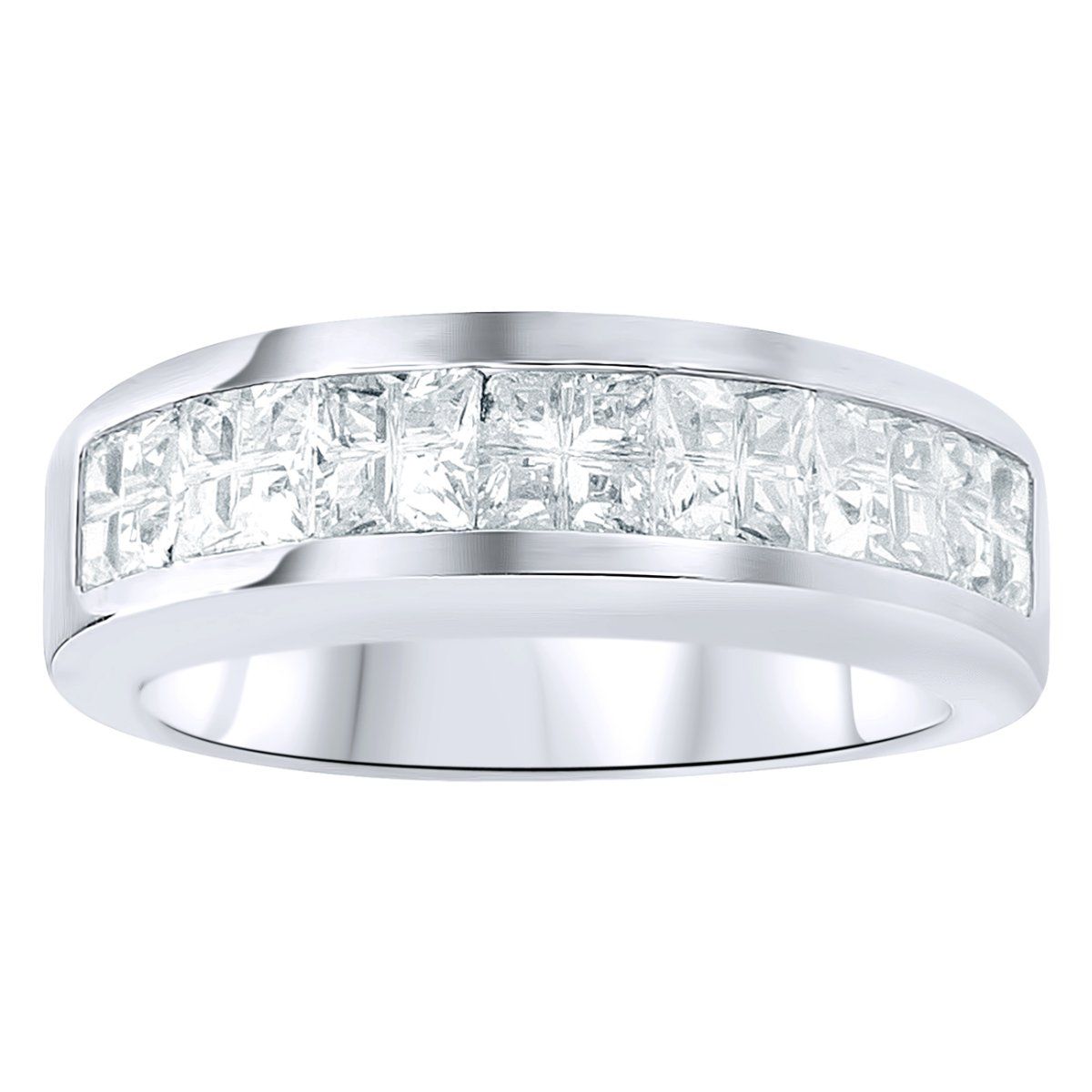 Sterling 925er Silber Ring - Invisible Zirkonia Channel Set
