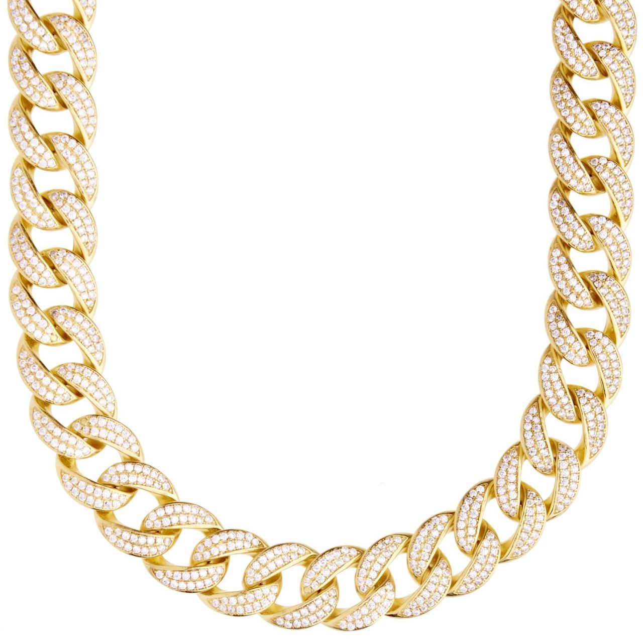 Premium Bling Sterling 925er Silber Miami Cuban Kette - 12mm