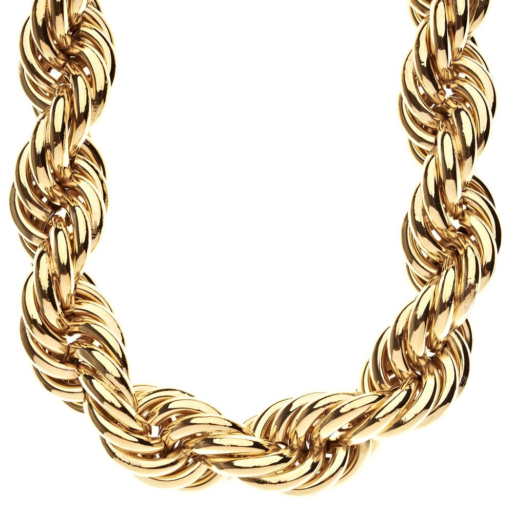 Heavy Rope DMC Style Hip Hop Kordelkette - 25mm gold