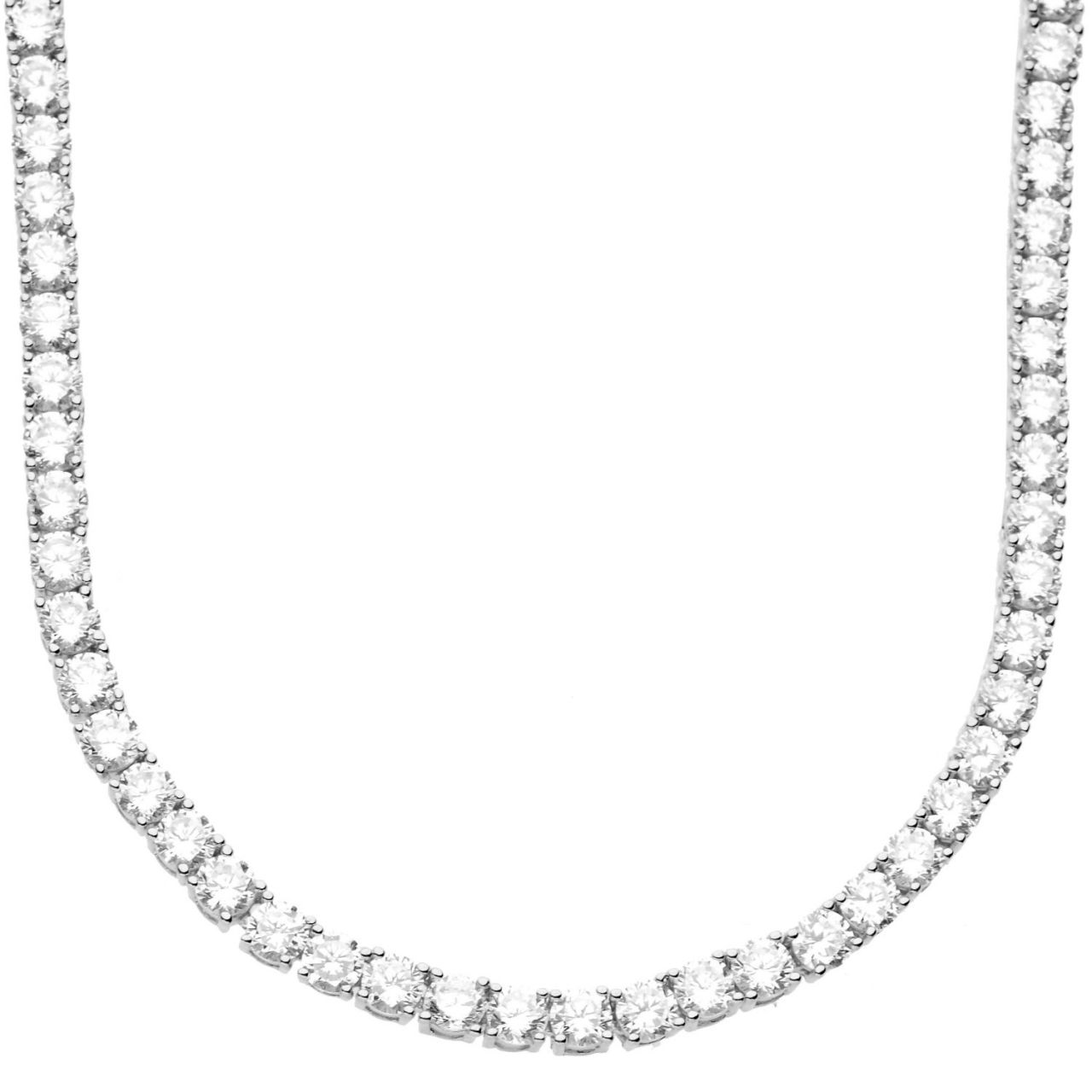 Premium Bling - Sterling 925er Silber CZ Kette 4mm