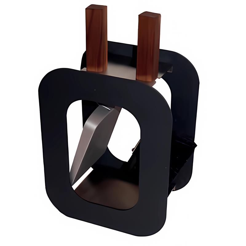 Kaminbesteck 2-teilig anthrazit beschictet, Besteck in Edelstahl mit Nussholzgriffen