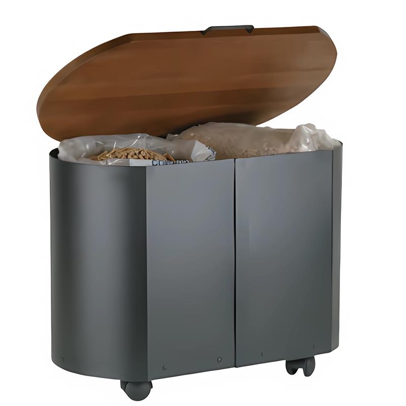 Pellets-Box Schwarz 40 kg, Großvolumiger Vorratsbehälter für Pelletöfen