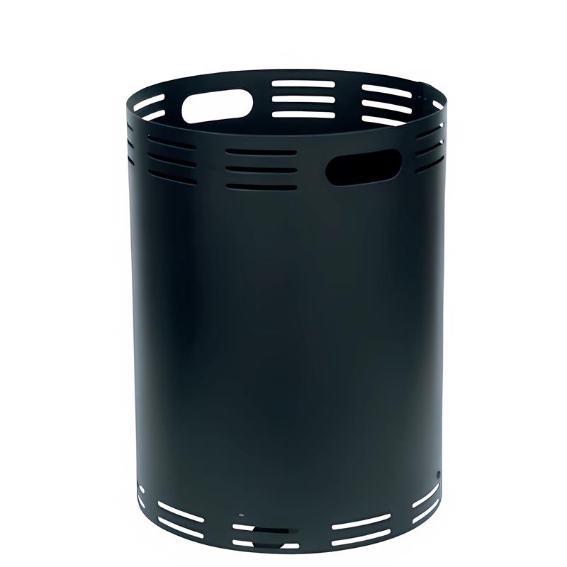 Pellets-Box mit Rollen Schwarz 35 kg, Runde, mobile Vorratslösung für Pelletöfen